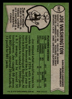 1978 Topps #387 Joe Washington Near Mint RC Rookie  ID: 505654