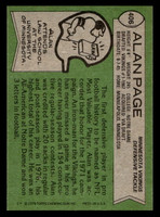 1978 Topps #406 Alan Page Near Mint  ID: 505737