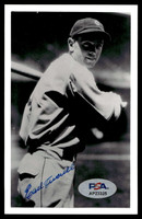 Earl Averill Postcard Signed PSA/DNA Authenticated Indians Autographed