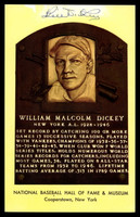 Bill Dickey Yellow HOF Postcard Signed PSA/DNA Authenticated Yankees Autographed