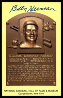 Billy Herman Yellow HOF Postcard Signed PSA/DNA Authenticated Cubs Autographed ID: 505885