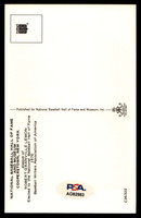 Bob Lemon Yellow HOF Postcard Signed PSA/DNA Authenticated Indians Autographed ID: 505893