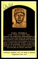 Carl Hubbell Yellow HOF Postcard Signed PSA/DNA Authenticated Giants Autographed ID: 505902