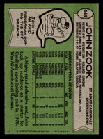 1978 Topps #444 John Zook Near Mint  ID: 505964