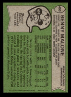 1978 Topps #493 Benny Malone Ex-Mint  ID: 506180
