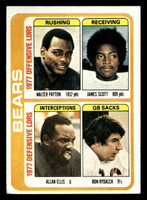 1978 Topps #504 Walter Payton/James Scott/Allan Ellis/Ron Rydalch TL Excellent 