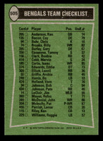 1978 Topps #505 Pete Johnson/Billy Brooks/Lemar Parrish/Reggie Williams/Gary Burley TL Ex-Mint 