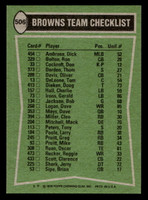 1978 Topps #506 Greg Pruitt/Reggie Rucker/Thom Darden/Mack Mitchell TL Near Mint  ID: 506240