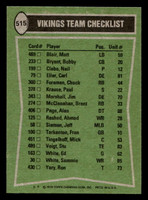 1978 Topps #515 Chuck Foreman/Sammie White/Bobby Bryant/Carl Eller TL Near Mint+  ID: 506279