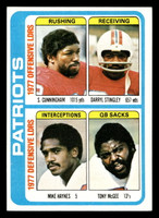 1978 Topps #516 Sam Cunningham/Darryl Stingley/Mike Haynes/Tony McGee TL Near Mint  ID: 506286