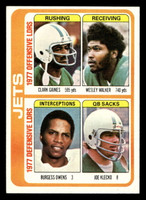1978 Topps #519 Clark Gaines/Wesley Walker/Burgess Owens/Joe Klecko TL Near Mint  ID: 506299