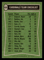 1978 Topps #523 Terry Metcalf/Mel Gray/Roger Wehrli/Mike Dawson TL Near Mint+  ID: 506315