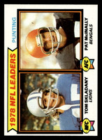 1979 Topps #6 Tom Skladany/Pat McInally 1978 Punting Leaders Near Mint  ID: 506362