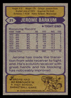 1979 Topps #21 Jerome Barkum Near Mint  ID: 506416