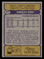1979 Topps #26 Horace King Near Mint  ID: 506432