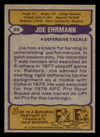1979 Topps #29 Joe Ehrmann Near Mint  ID: 506438