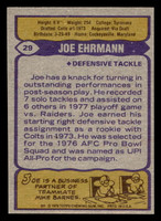 1979 Topps #29 Joe Ehrmann Near Mint  ID: 506440