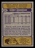 1979 Topps #40 Randy Gradishar Ex-Mint  ID: 506473