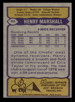 1979 Topps #42 Henry Marshall Near Mint  ID: 506480