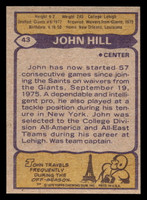 1979 Topps #43 John Hill Near Mint  ID: 506485
