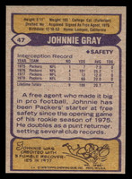 1979 Topps #47 Johnnie Gray Near Mint  ID: 506490