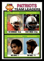 1979 Topps #76 Sam Cunningham/Stanley Morgan/Mike Haynes/Tony McGee TL Near Mint  ID: 506557