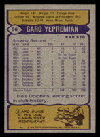 1979 Topps #96 Garo Yepremian Near Mint  ID: 506602