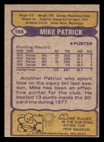 1979 Topps #158 Mike Patrick Near Mint  ID: 506777