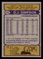 1979 Topps #170 O.J. Simpson Near Mint  ID: 506814