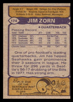 1979 Topps #174 Jim Zorn Near Mint  ID: 506829