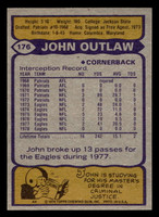 1979 Topps #176 John Outlaw Near Mint+  ID: 506835