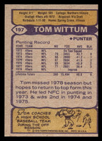 1979 Topps #197 Tom Wittum Near Mint+  ID: 506895