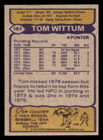 1979 Topps #197 Tom Wittum Near Mint  ID: 506896