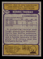 1979 Topps #239 Norris Thomas Ex-Mint  ID: 507028