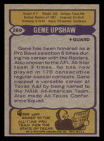 1979 Topps #260 Gene Upshaw Near Mint 
