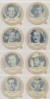 1952 Dixie Lids F5-18 Dixie Nelson's Ice Cream  Movie Stars  Lot of 15/24  #*sku37065