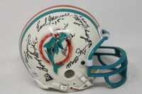 1972 Dolphins 15 Autos Shula Csonka PSA/DNA Signed Mini Helmet Warfield Griese
