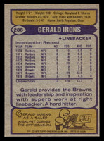 1979 Topps #288 Gerald Irons Near Mint  ID: 507444