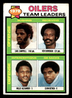 1979 Topps #301 Earl Campbell/Ken Burrough/Willie Alexander/Elvin Bethea TL Very Good 