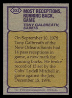 1979 Topps #332 Tony Galbreath RB Near Mint  ID: 507610
