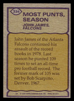 1979 Topps #334 John James RB Near Mint  ID: 507617
