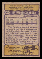 1979 Topps #361 Raymond Clayborn Near Mint  ID: 507732