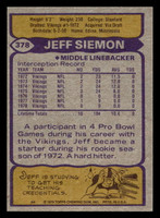 1979 Topps #378 Jeff Siemon Near Mint 