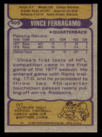 1979 Topps #409 Vince Ferragamo Ex-Mint RC Rookie  ID: 507949