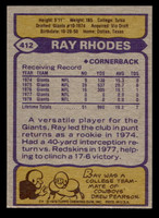 1979 Topps #412 Ray Rhodes Ex-Mint  ID: 507961