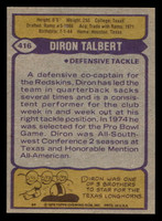 1979 Topps #416 Diron Talbert Near Mint  ID: 507977