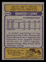 1979 Topps #418 Roosevelt Leaks Near Mint  ID: 507987