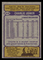 1979 Topps #419 Charlie Joiner Near Mint  ID: 507996