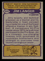 1979 Topps #425 Jim Langer Ex-Mint  ID: 508020