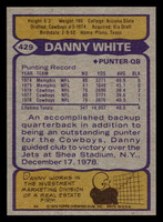 1979 Topps #429 Danny White Ex-Mint  ID: 508030